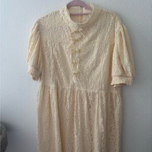 Ivy city co  Cream Lace Dress